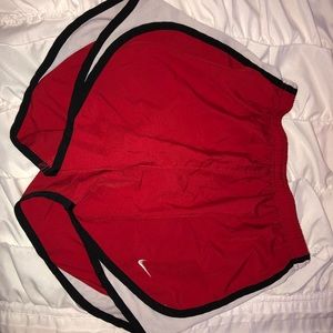Red nike shorts!
